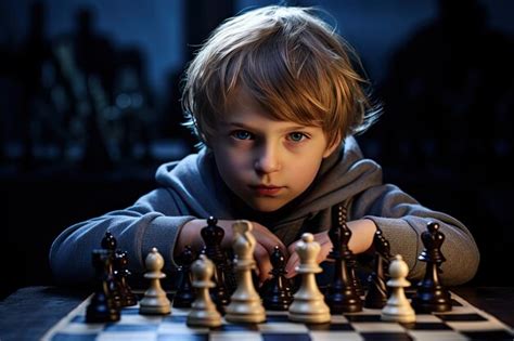 Premium AI Image | The Captivating Capture of a ChessPlaying Prodigy An UpClose Encounter of ...