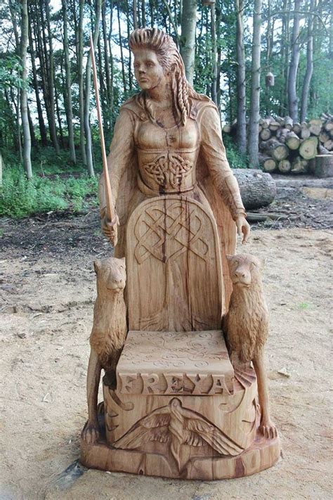 Freya Wood Carving : r/Norse