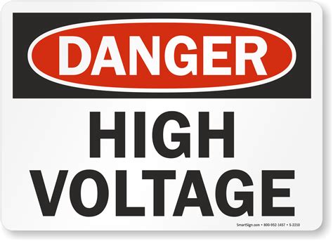 High Voltage Labels ⚡ | Danger High Voltage Stickers