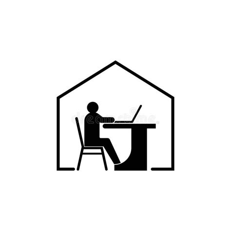 Work from home logo stock vector. Illustration of computer - 185489011