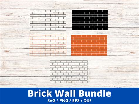 Brick Wall SVG Bundle, Brick Wall Pattern Cut Files, Brick Wall Template SVG Vector Files, Brick ...