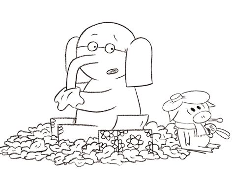 Elephant And Piggie Coloring Pages - Coloring Home