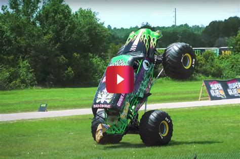 Grave Digger Driver Adam Anderson Pulls Off Longest Wheelie in a Monster Jam Truck | Engaging ...