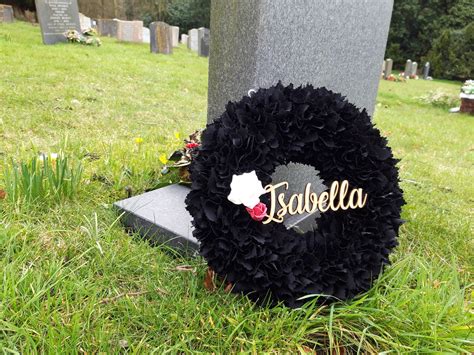 11 Black Floral Wreath Funeral Memorial Grave Tribute | Etsy