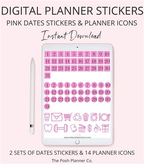 Digital Stickers Digital Planner Stickers Pre-cropped - Etsy