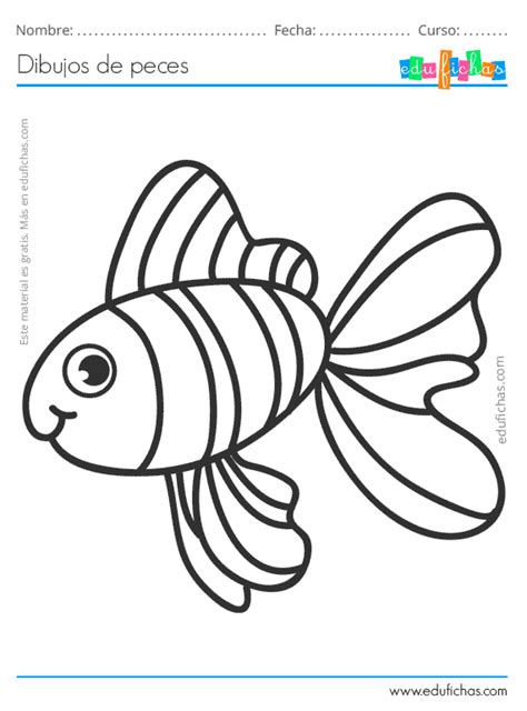 Dibujos de Peces para Colorear. Descarga Gratis Dibujos para Niños.