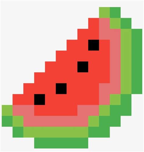 watermelon | Pixel art, Pixel art grid, Pixel art food