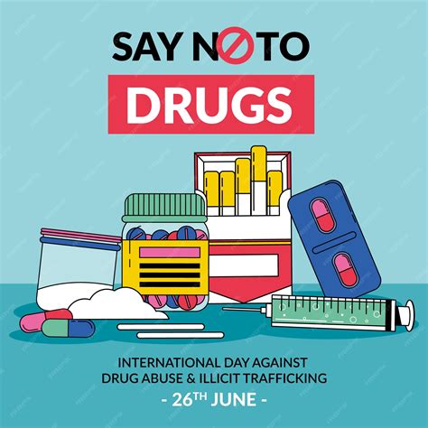 Free Vector | Hand drawn international day against drug abuse and ...