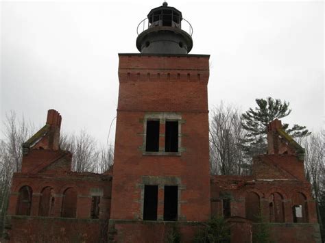 Abandoned Lighthouse of Fourteen Mile Point | Lake lighthouse ...