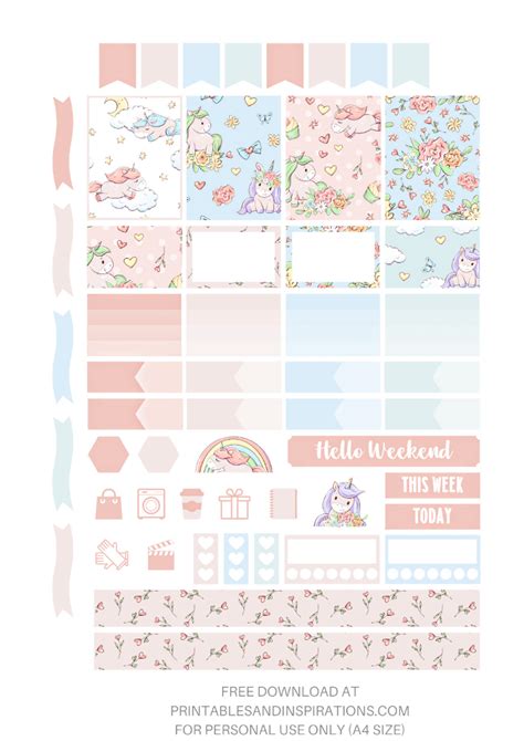 List of Pretty Planner Stickers – Free Printable - Printables and ...