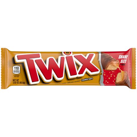 Twix Caramel Chocolate Cookie Candy Bar, Share Size - 3.02 oz - Walmart.com