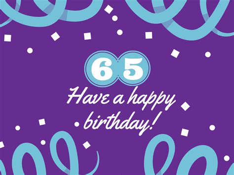 Happy 65th birthday card 3