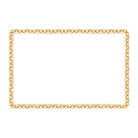 Aesthetic Golden Rectangular Border Frame, Frames, Borders, Rectangular PNG Transparent Clipart ...