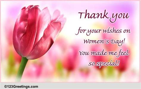 Women's Day Thank You Wish! Free Thank You eCards, Greeting Cards | 123 Greetings