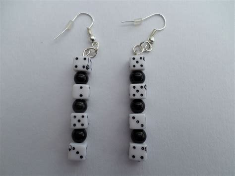 white dice Dice, Earrings Handmade, Drop Earrings, Jewelry, Fashion, Moda, Jewlery, Jewerly ...