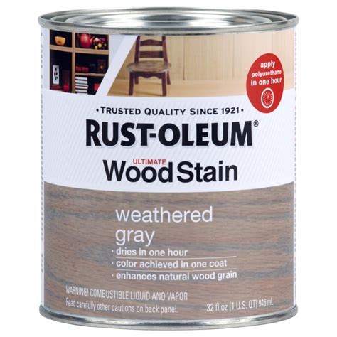 Shop Rust-Oleum Ultimate Wood Stain 32-fl oz Weathered Gray Oil-Based ...