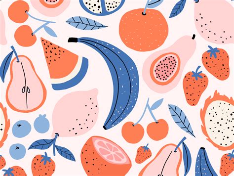 Fruit pattern by Romy on Dribbble