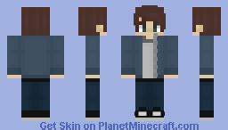 brown hair hoodie Minecraft Skin