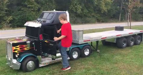 This Kid's Go Kart Powered Mini Truck Is Pretty Amazing!