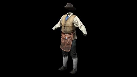 3D model Medieval Blacksmith Cloth 03 VR / AR / low-poly | CGTrader