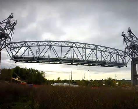 Demolition of the Seaway International Bridge over the St Lawrence ...