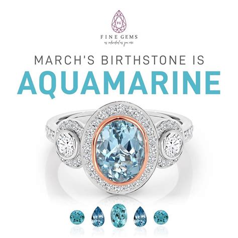 The beautiful blue Aquamarine, the birthstone of March 💙 Did you know that the Aquamarine was ...