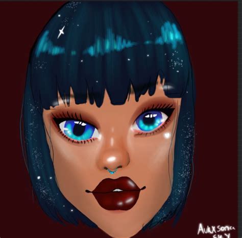 Blue galaxy - aukxsona.sky - Digital Art & AI, People & Figures, Portraits, Female - ArtPal