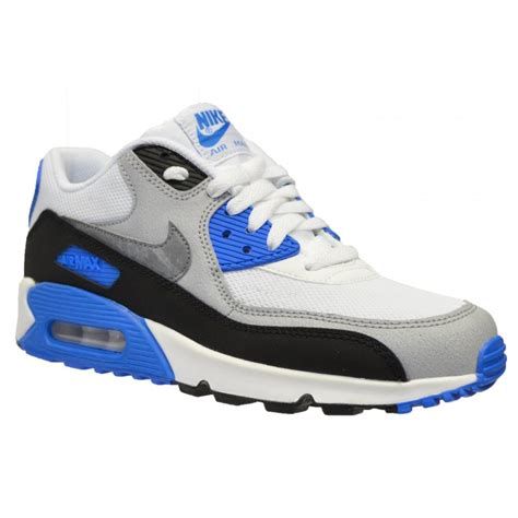 Nike Nike Air Max 90 Mesh (GS) White / Cool Grey-Blue (N7a) 724824-101 ...