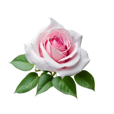 Pink Rose And Leaf On White Background, Rose, Leaf, Pink PNG Transparent Clipart Image and PSD ...