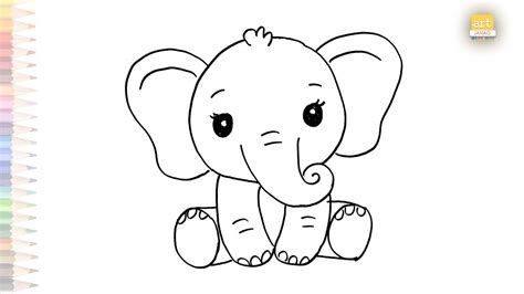 Cute baby Toy elephant drawing | How to Baby toy elephant simply | Toy ...