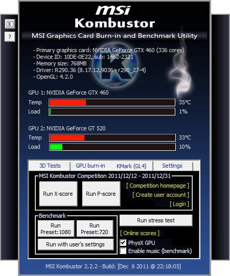 MSI Kombustor 2.2.1 Released, Xmas Competition Edition! | Geeks3D