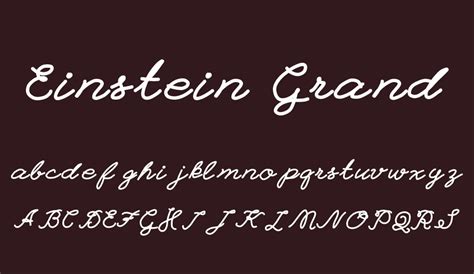 Einstein Grand free font