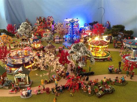 Nights scenes from my miniature Lemax "Village Carnival in the Park ...