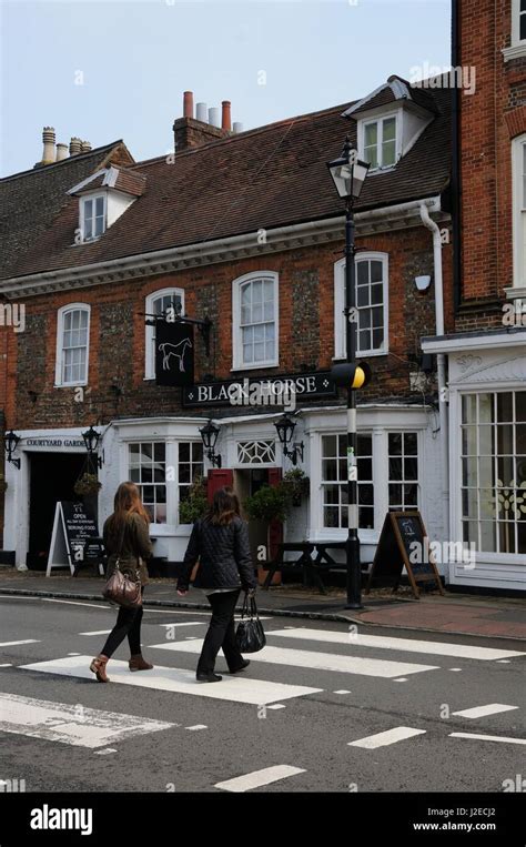 Black Horse, Woburn,Bedfordshire, dates to the eighteenth century Stock ...