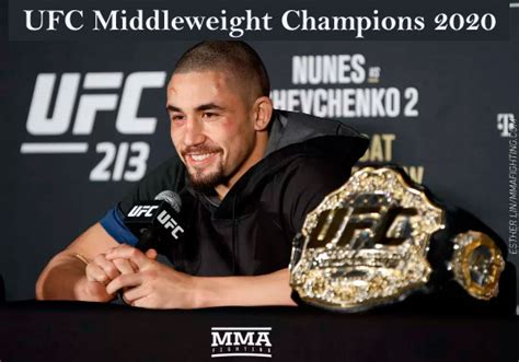 UFC middleweight rankings, champion, and weight division