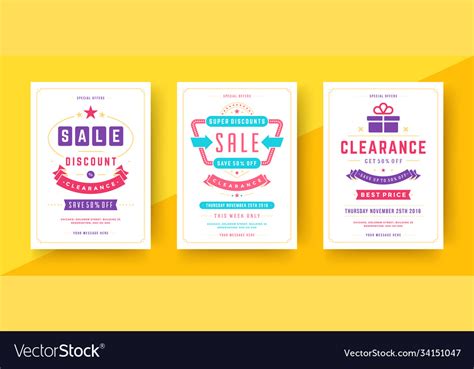 Sale banners or posters templates design Vector Image