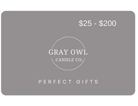 Gray Owl Candle Co. Electronic Gift Card
