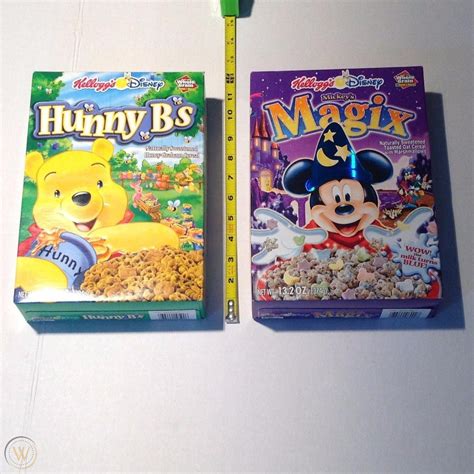 LOT OF TWO KELLOGG'S DISNEY CEREAL FULL MICKEY'S MAGIX and POOH'S HUNNY ...