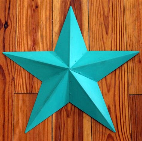 Turquoise Metal Star Wall Art