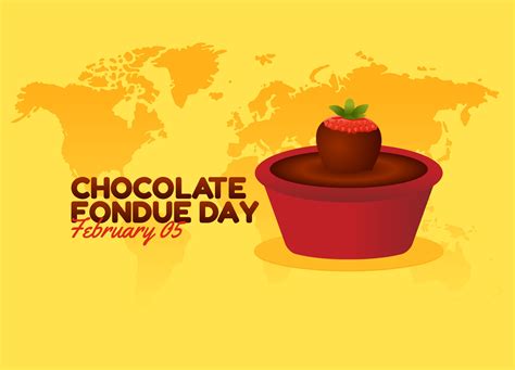 vector graphic of chocolate fondue day good for national chocolate ...