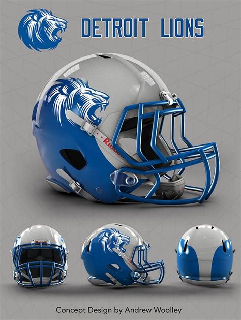 NFL: Detroit Lions concept Revo speed helmet template available @ http://fieldtheory.co.uk ...