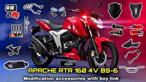 TVS Apache RTR 160 4v BS6 modification accessories with buy link | TVS Apache RTR 160 4v BS6 ...