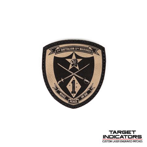 1st Battalion 5th Marines Laser Engraved Patch - Target Indicators