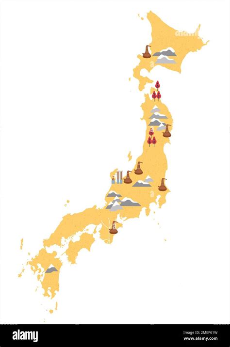 Japan whisky distillery map Stock Photo - Alamy