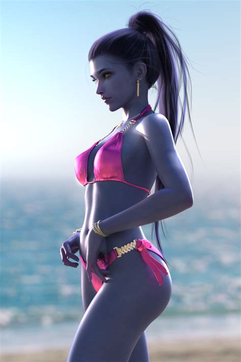 Widow Beach by Sevenbees on DeviantArt | Widowmaker, Overwatch, 3d girl