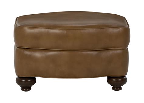 Whitney Leather Ottoman | Ottomans & Benches | Ethan Allen