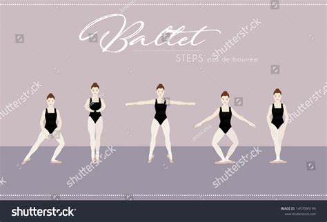 Ballet Steps Pas De Bourree: vector de stock (libre de regalías ...