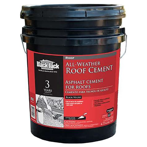 Black Jack Gloss Black Patching Cement All-Weather Roof Cement 5 gal ...