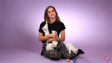 Emma Watson Plays with Kittens and Talks After Beauty and The Beast - Celebrity Pets