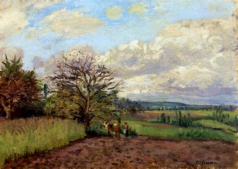 Landscape with a Cowherd - Camille Pissarro - WikiArt.org - encyclopedia of visual arts